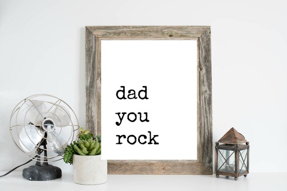 Dad You Rock Father's Day Printable Father's Day | Etsy