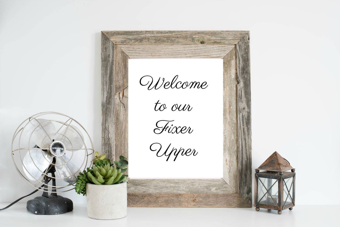 Welcome to our Fixer Upper Fixer Upper Sign Farmhouse Sign | Etsy