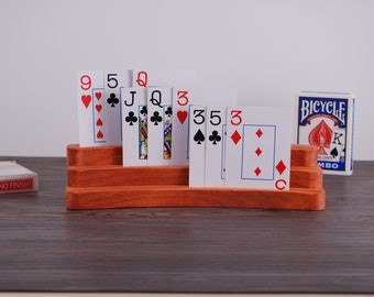 Elegante handgemaakte speelkaarthouder - Houten Deck Case, Travel Poker Card Box, Unieke Card Organizer, Cadeau voor gamers en kaartliefhebbers