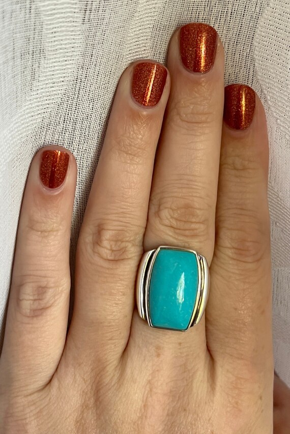 Turquoise Statement Ring - image 5