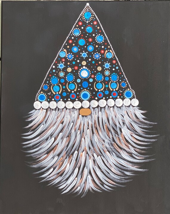 Download Gnome Christmas Painting With Acrylic Paints On Canvas Unique Etsy