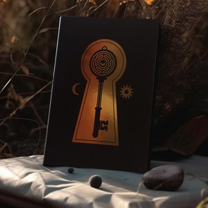 Golden and Black Hecate Key Wicca-themed notebook / journal for magical women / spells grimoire for rituals and divination