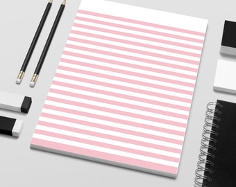 Pink Lined Writing Paper Printable Decorative Note Paper Pink Lined Stationery, Letter Paper Digital download PDF Printable Paper