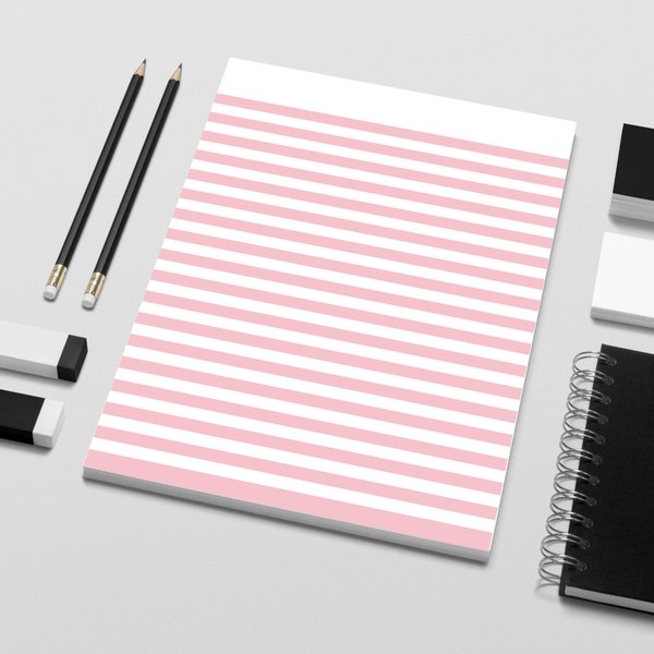 Papel de escritura forrado rosa Papel de nota decorativo imprimible Papelería forrada rosa, Papel de carta Descarga digital PDF Papel imprimible
