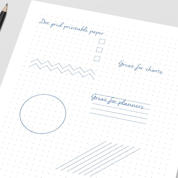 bullet journal dot paper printable bullet journal bullet etsy