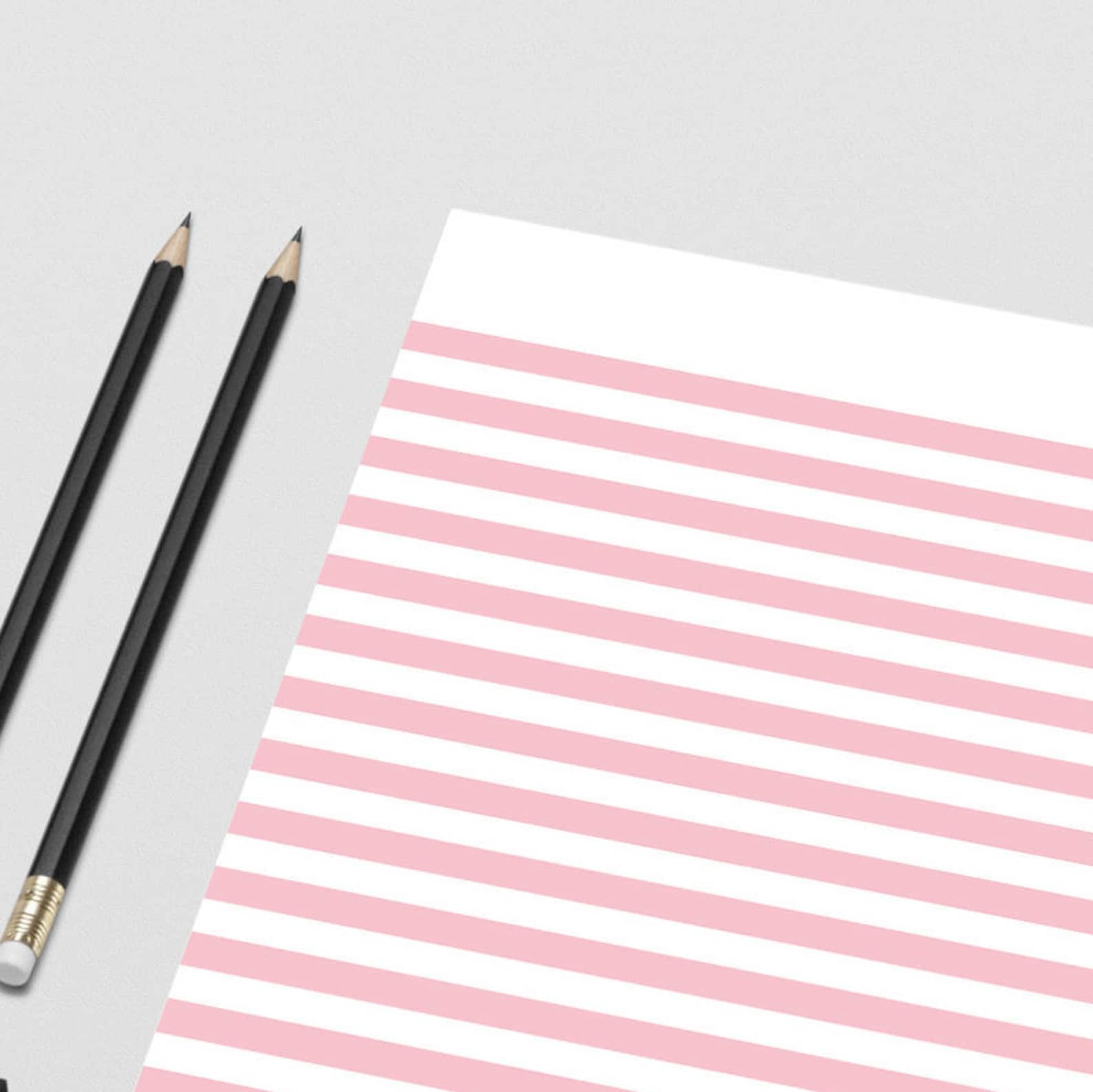 Pink Lined Writing Paper Printable Decorative Note Paper Pink Lined