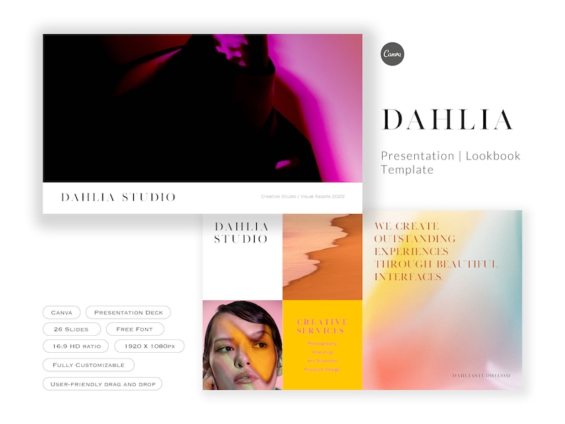 Pitch Deck Template for Canva | Bold Colorful Business Presentation ...