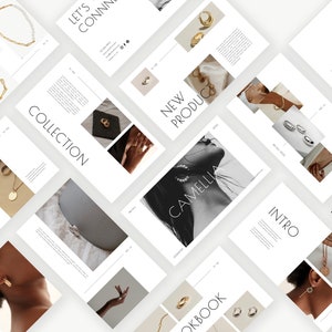 Lookbook-sjabloon voor keynote | Zakelijke presentatie | Staanplaatsdeck | Modeportfolio | Digitale download van merkshowcase