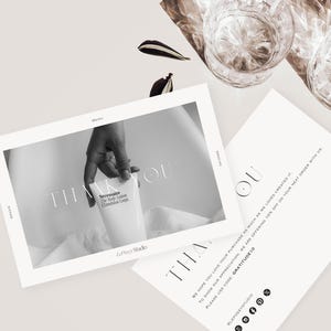 CANVA | 6 "x 4" Minimal Danke Kartenvorlage, Small Business, Marketing, bearbeitbar und druckbar