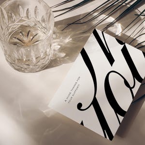 Danksagungs-Karten-Vorlage, DIY, Canva 18 x 12 cm Dankes-Karten, Dank für Ihren Einkauf, Paketbeilage, Business Marketing, Elegant, Modern