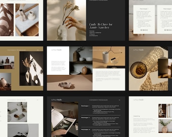 Pricing Guide Template for CANVA | Business Price List | Editable Service Menu Digital Download