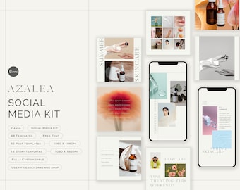 Instagram Templates für Canva: Social Media Kit, 48 Post Story Templates im Bundle
