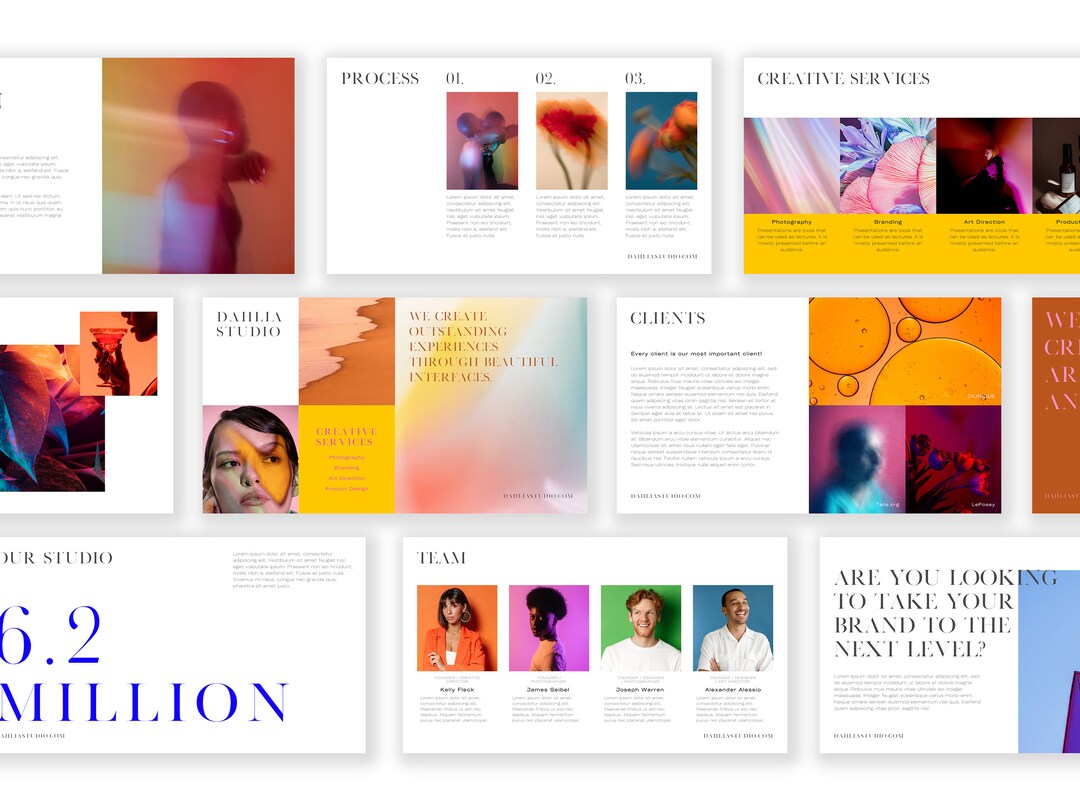 Pitch Deck Template for Canva | Bold Colorful Business Presentation ...