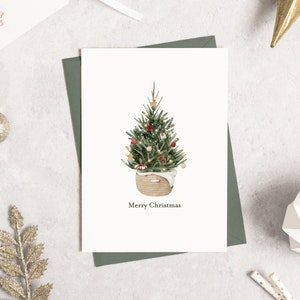 Luxury Christmas Tree Greeting Card, Blank Inside, A6 Size, Folded Card. Premium Quality.