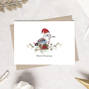 Australian Kookaburra Christmas Card, Blank Inside, A6 Size, Folded Card, Blank Inside, Lightly Textured, Premium Quality