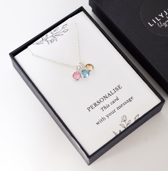 birthstone necklace for mum