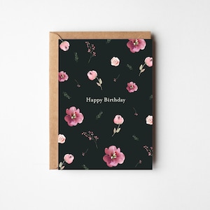Birthday Card Flowers | Birthday Card | Birthday Card For Her | Birthday Card Wife | Birthday Card Mum | Birthday Card Women | Blank Inside