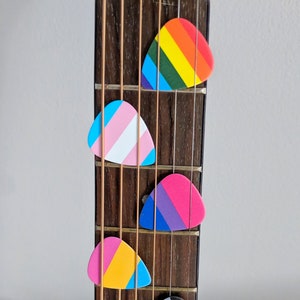 Set of 6 Pride guitar Picks