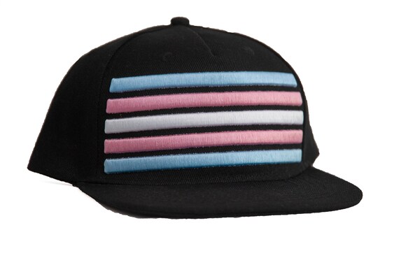 Trans Flag Flat Billed Snap Back Cap