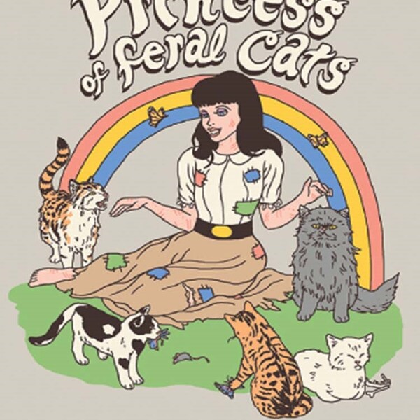 Princess of Feral Cats Fridge Magnet