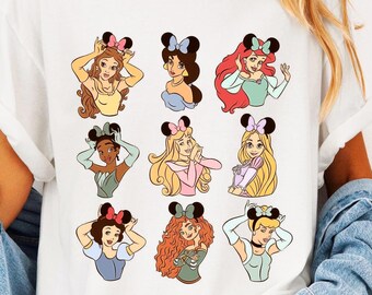 Disney Princess Comfort Colors Shirt, Princess Characters Tee