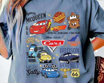 Comfort Colors Disney Cars Shirt, Lightning McQueen Family Vacation Tee