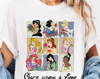 Comfort Colors Retro Disney Princess Shirt, Disneyland Trip Tee