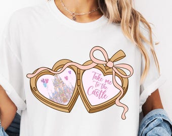 Comfort Colors Princess Castle Shirt, Disney Coquette Bow Tee