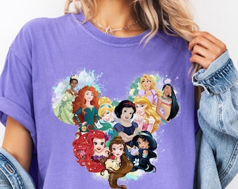 Comfort Colors Princess Tee, Retro Disneyland Trip Shirt