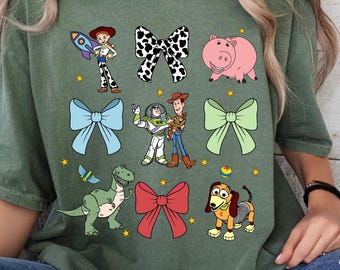 Comfort Colors Toy Story Tee, Coquette Bows Family Shirt
