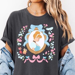 Comfort Colors Shirt, Disney Cinderella Shirt ,Coquette Bows Cinderella Shirt ,Womens Disney Tee, Magic Kingdom Shirt, Disney Princess Shirt