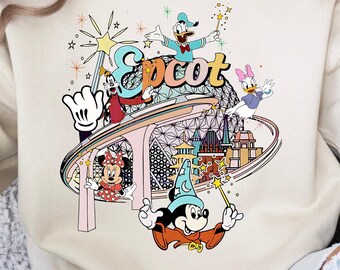 Epcot Sweatshirt, World Traveler Sweatshirt, Epcot Hoodie, Disney Trip Sweatshirt, Mickey and Friends sweatshirt,Disney Hoodie