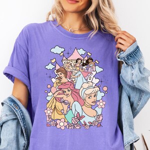 Comfort Colors Disney Princess Shirt, Princess characters Shirt, Princess Family Shirt, Disney Matching Shirt, Princess Girls Trip Shirt