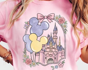 Comfort Colors Shirt,Disney Castle Shirt,Princess Castle Tee, Disney Coquette Bow Shirt, Disney  Family Shirt,Matching Shirt,Disney Gift Tee