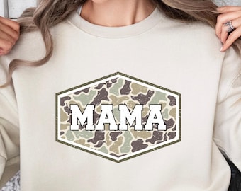Camo Mama Sweatshirt, Camouflage Mom Hoodie, Mama Sweatshirt,  Mothers Day Gift, Retro Mama Sweatshirt Mama Sweatshirt,Vintage Mam Hoodie