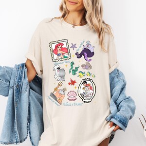 Camiseta de la Sirenita Ariel de Comfort Colors, camiseta de princesa Disney imagen 7