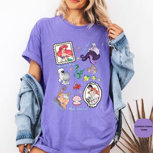 Camiseta de la Sirenita Ariel de Comfort Colors, camiseta de princesa Disney imagen 2