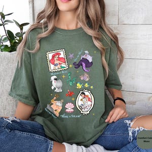 Camiseta de la Sirenita Ariel de Comfort Colors, camiseta de princesa Disney imagen 4