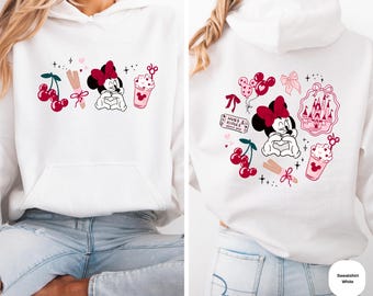 Minnie Valentine Sweatshirt, Disney Minnie Mouse Sweatshirt, Minnie Coquette Bow Hoodie, Minnie Love Shirt, Valentines Day Gift Hoodie