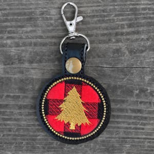 Buffalo Plaid Snaptab Embroidery Design