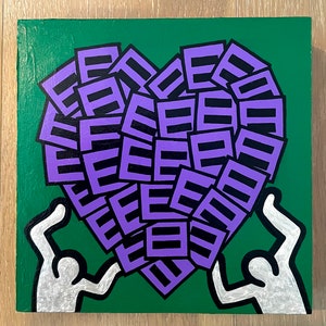 United Together VII — original painting — acrylic on 8x8x1.5” wood panel — no need for framing — ready to hang & enjoy!