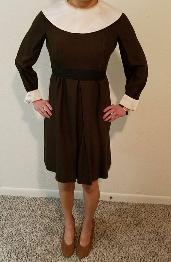 1960s Peter Pan Collar Dress Sz S-M