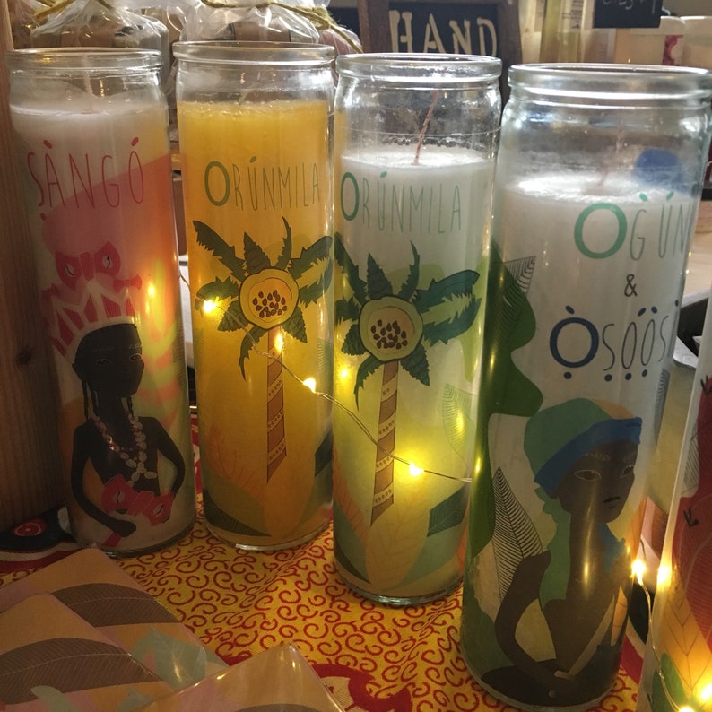 Guerreros Orisha Prayer Candle Ogun & Ochosi Etsy