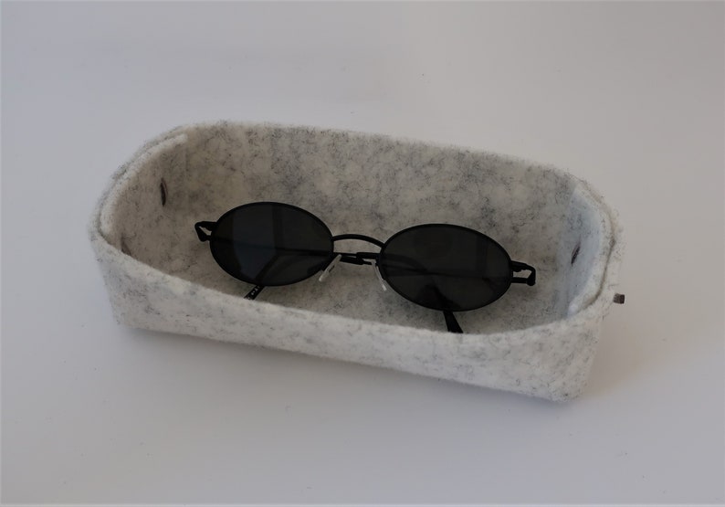 Brillenablage Filzkörbchen Brillenaufbewahrung Brillenhalter praktisch ein schönes Geschenk für Brillenträger image 2