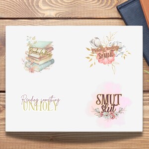 Smut Reader Whimsical Set Spicy Book Stickerpakket - Stickervel Gothic Romance, Skulls and Forbidden Desires Set