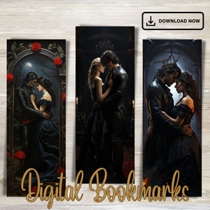 Dark Romance Lovers Digitale bladwijzers Digitale afdrukbare bladwijzers | Digitale bladwijzer | Directe download