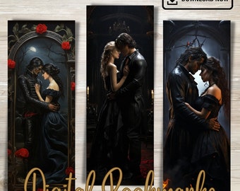 Dark Romance Lovers Digital Bookmarks Digital Printable Bookmarks | Digital Bookmark | Instant Download
