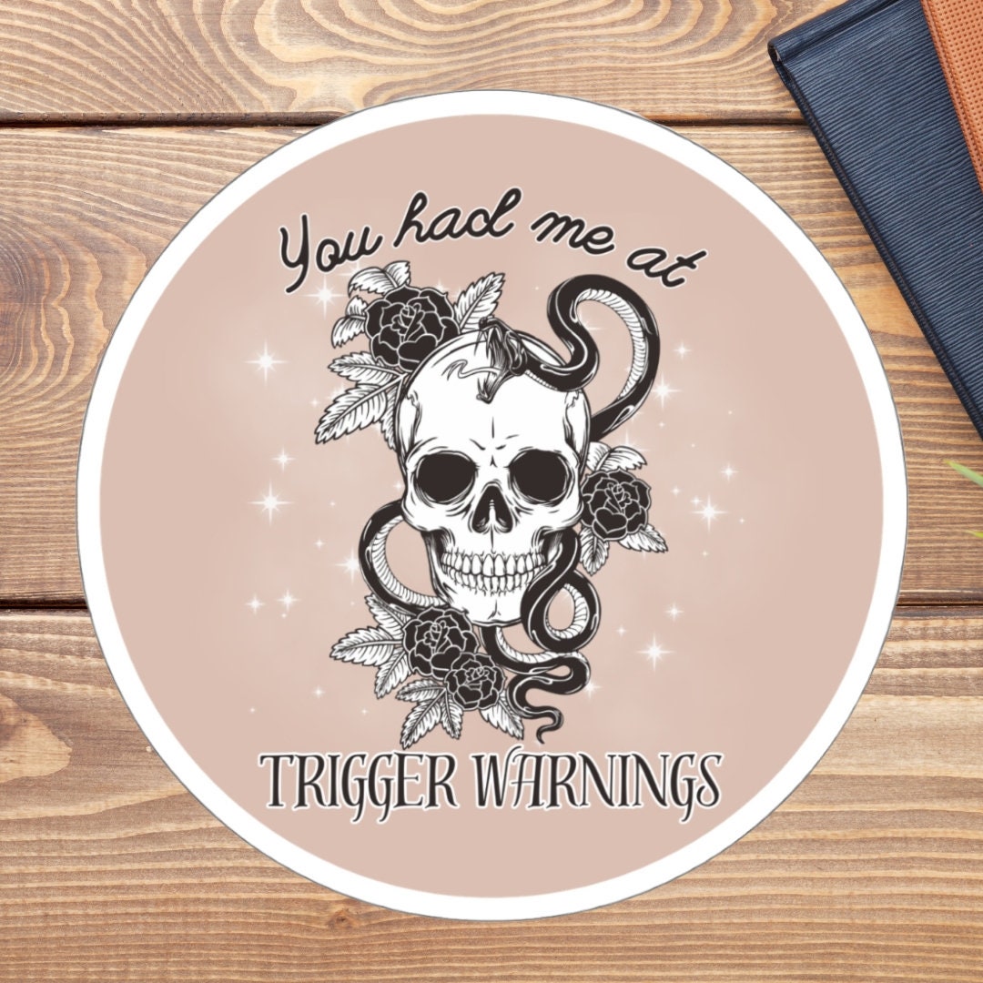 Dark Romance You Had Me...trigger Warnings Stickers Bookish Book Lover Tablet Accessory Smut