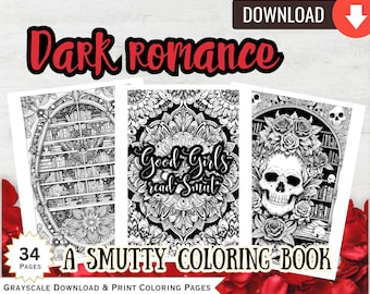 Dark Romance A Smutty Coloring Book Digital Good Girl Adult Digital Printable Coloring Sheets Digital Coloring Pages Instant Download