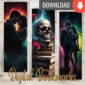 Instant Download bladwijzers Dark Romance Lovers digitale bladwijzers Digitale afdrukbare bladwijzers | Digitale bladwijzer | Direct downloaden